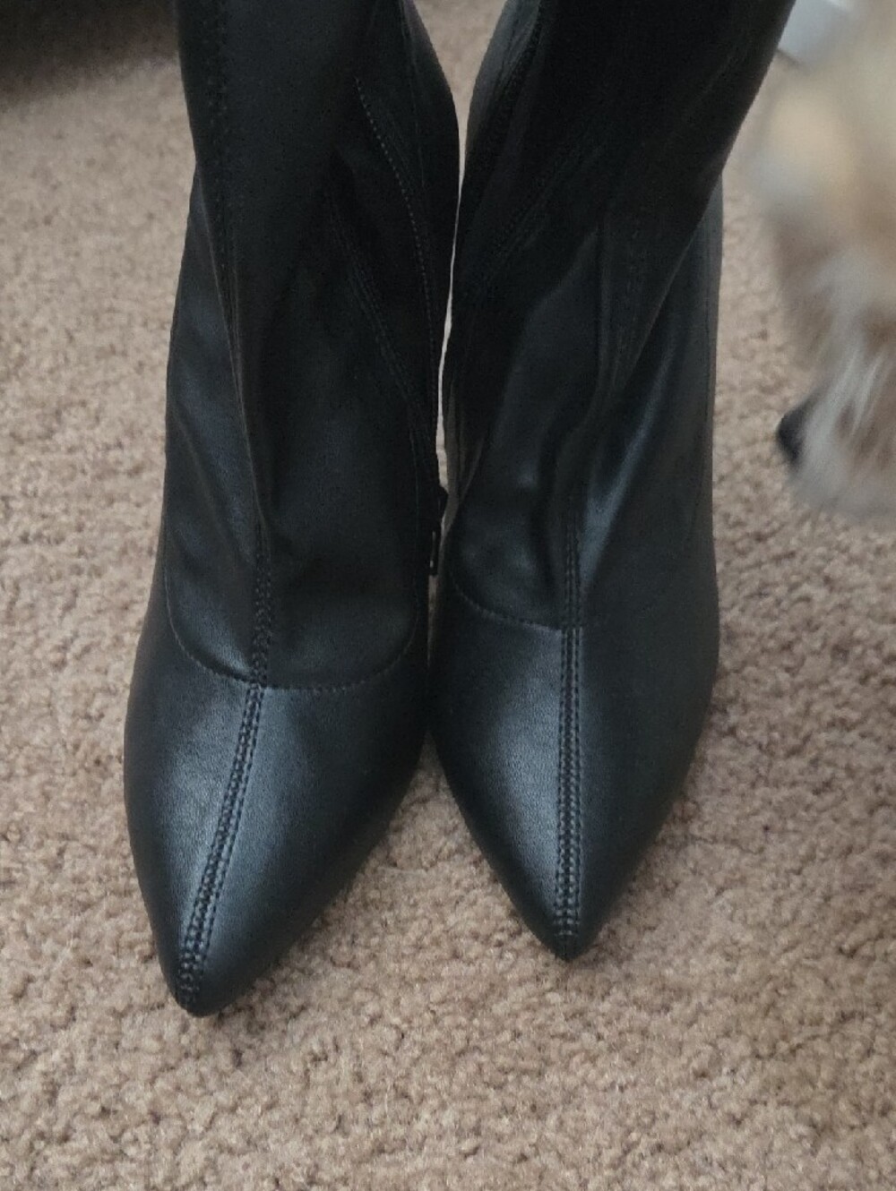 Black Over-the-Knee Stiletto Boots - Picture 2 of 5